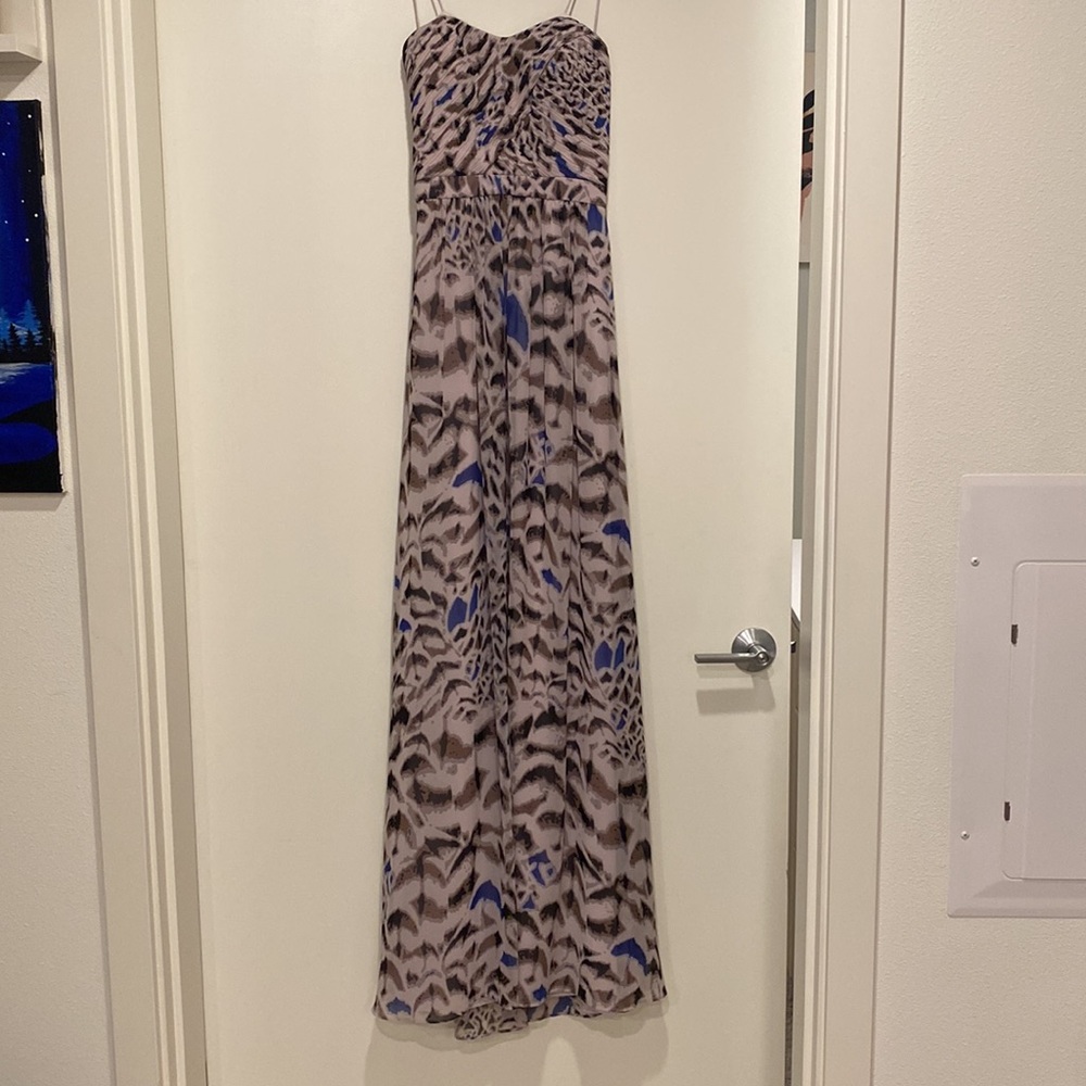 ERIN by Erin Fetherston Blue and Black Patterned Maxi Dress - Picture 2 of 6